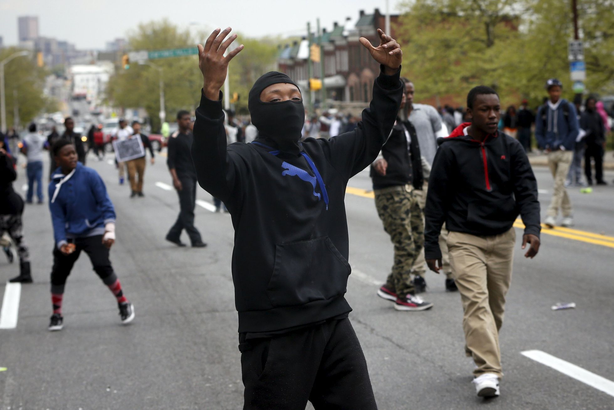 USA - Baltimore - nepokoje - policie
