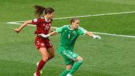 Ann-Katrin Bergerová v zápase Německa proti Dánsku na Euru