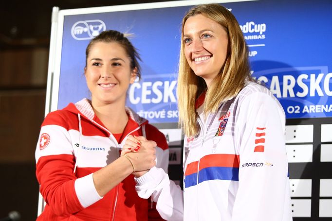 Petra Kvitová a Belinda Bencicová před Fed Cupem se Švýcarskem