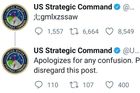 Záhadný kód na Twitteru armády spustil hádky o jaderném útoku. Napsalo ho omylem dítě