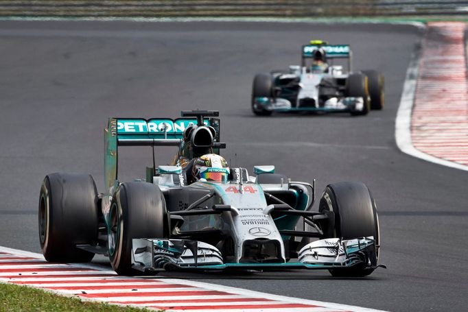 F1, VC Maďarska 2014: Lewis Hamilton a Nico Rosberg (Mercedes)