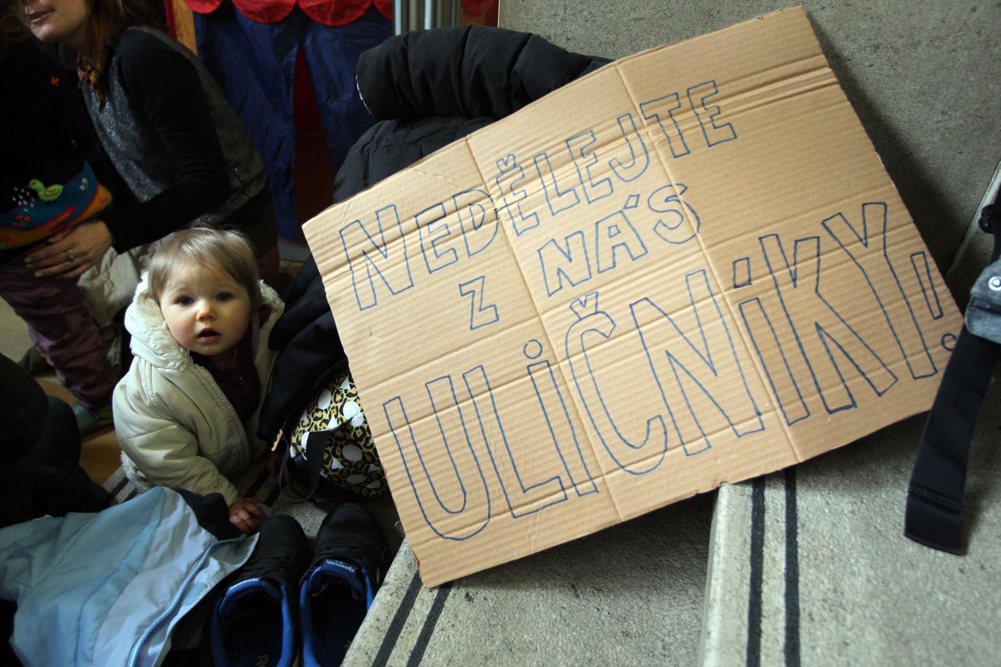 Demonstranti z Kliniky na ÚZSVM