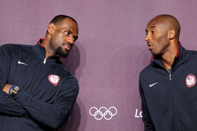 LeBron James a Kobe Bryant na olympiádě 2012 v Londýně