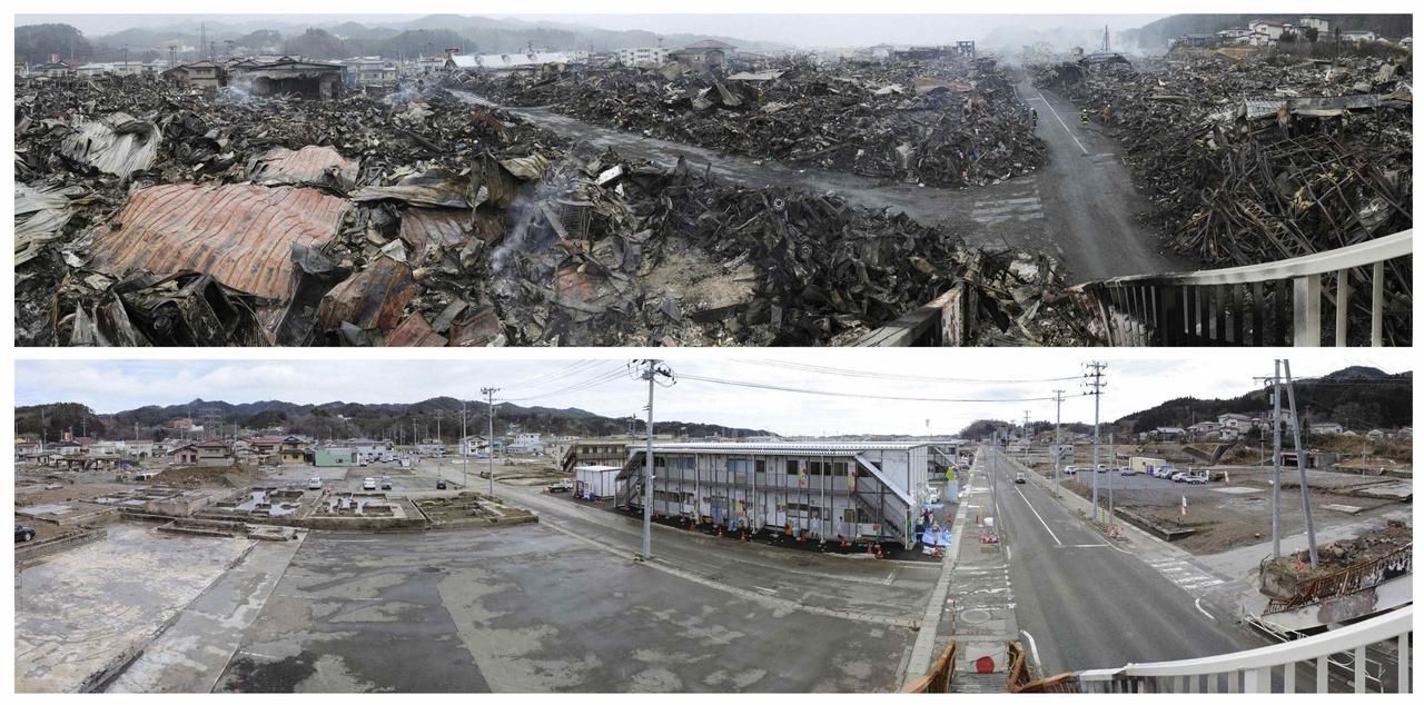 Japonsko rok po tsunami - "tehdy a nyní" - kombo