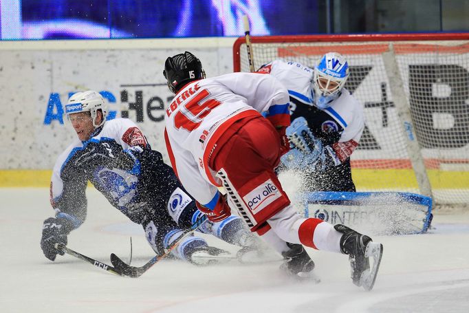 2. čtvrtfinále play-off 2018, Plzeň - Olomouc: Jan Eberle a Miroslav Svoboda