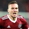 Lukáš Haraslín slaví gól  v derby Sparta - Slavia v 10. kole FL