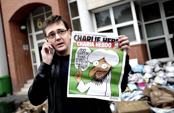 Vydavatel Charlie Hebdo, Stéphane Charbonnier známý  jako Charb, který byl zavražděn teroristy při útoku v roce 2015.