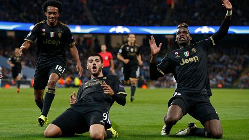 LM, Manchester City-Juventus: Álvaro Morata a Paul Pogba slaví gól