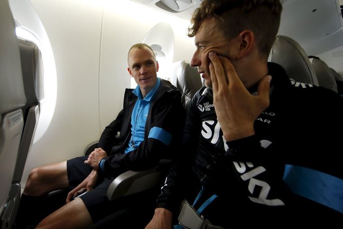 Chris Froome a Leopold König na Tour de France 2015.