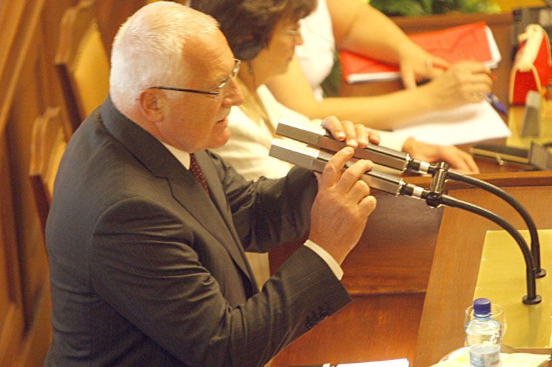 Václav Klaus ve sněmovně