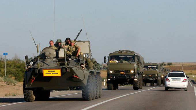 Ruští ozbrojenci na Ukrajině.