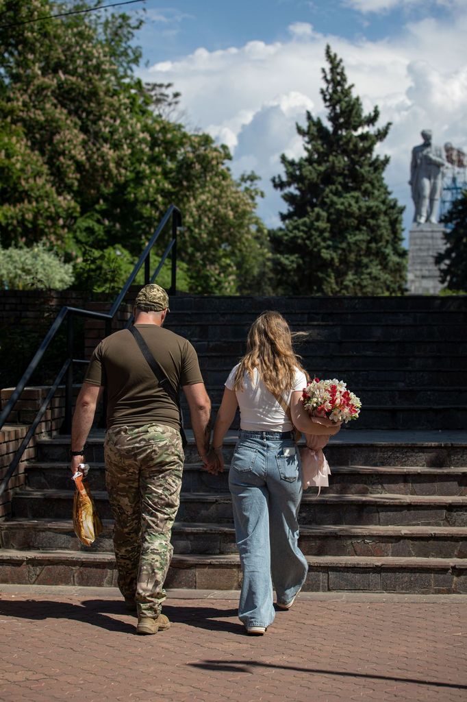 Město Dnipro na jihovýchodní Ukrajině.