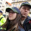 Demonstrace policistů a hasičů před ministerstvem vnitra