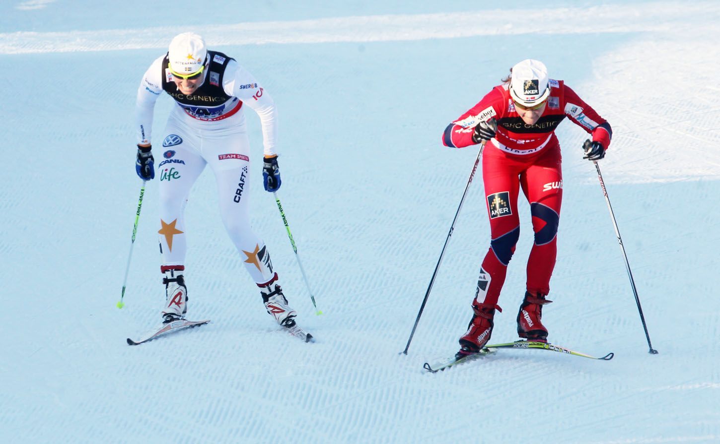 SP v běhu na lyžích, Liberec: Maiken Caspersen Fallaová a Ida Ingemarsdotterová