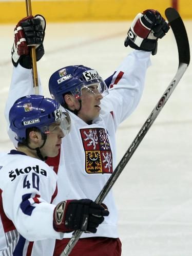 Česko - Rusko, T. Kaberle a Balaštík