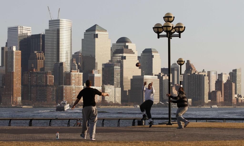 Pohled na dolní Manhattan - z New Jersey