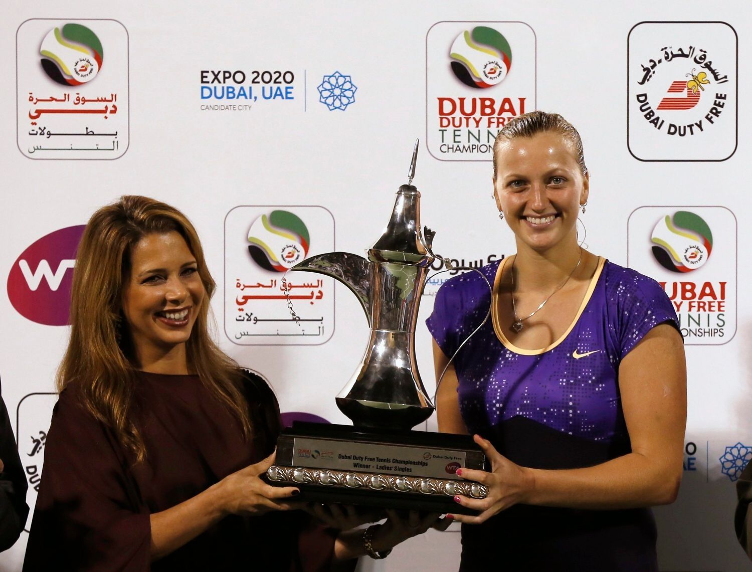 Tenis, Dubaj: princezna Hája ibn al-Husajn a Petra Kvitová