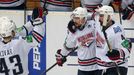 Finále KHL, Lev-Magnitogorsk: Sergej Mozjakin (10) a Chris Lee