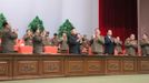 North Korean leader Kim Jong-un (C) attends a meeting of information workers of the whole army at the April 25 House of Culture in Pyongyang March 28, 2013, in this picture released by the North's official KCNA news agency on March 29, 2013. North Korea put its rocket units on standby on Friday to attack U.S. military bases in South Korea and the Pacific, after the United States flew two nuclear-capable stealth bombers over the Korean peninsula in a rare show of force.