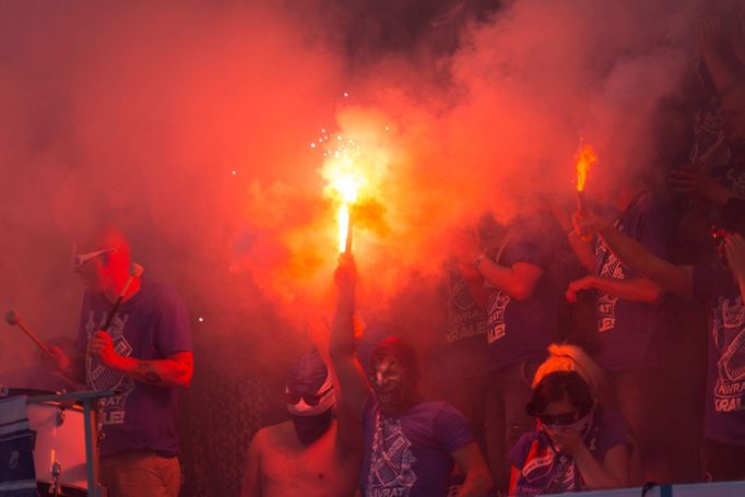 FNL, Baník-Znojmo: fanoušci Baníku slaví postup do ligy