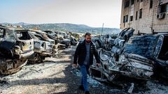 Palestina zničená vesnice Izrael auta