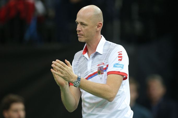 Petr Pála ve finále Fed Cupu 2018 Česko - USA