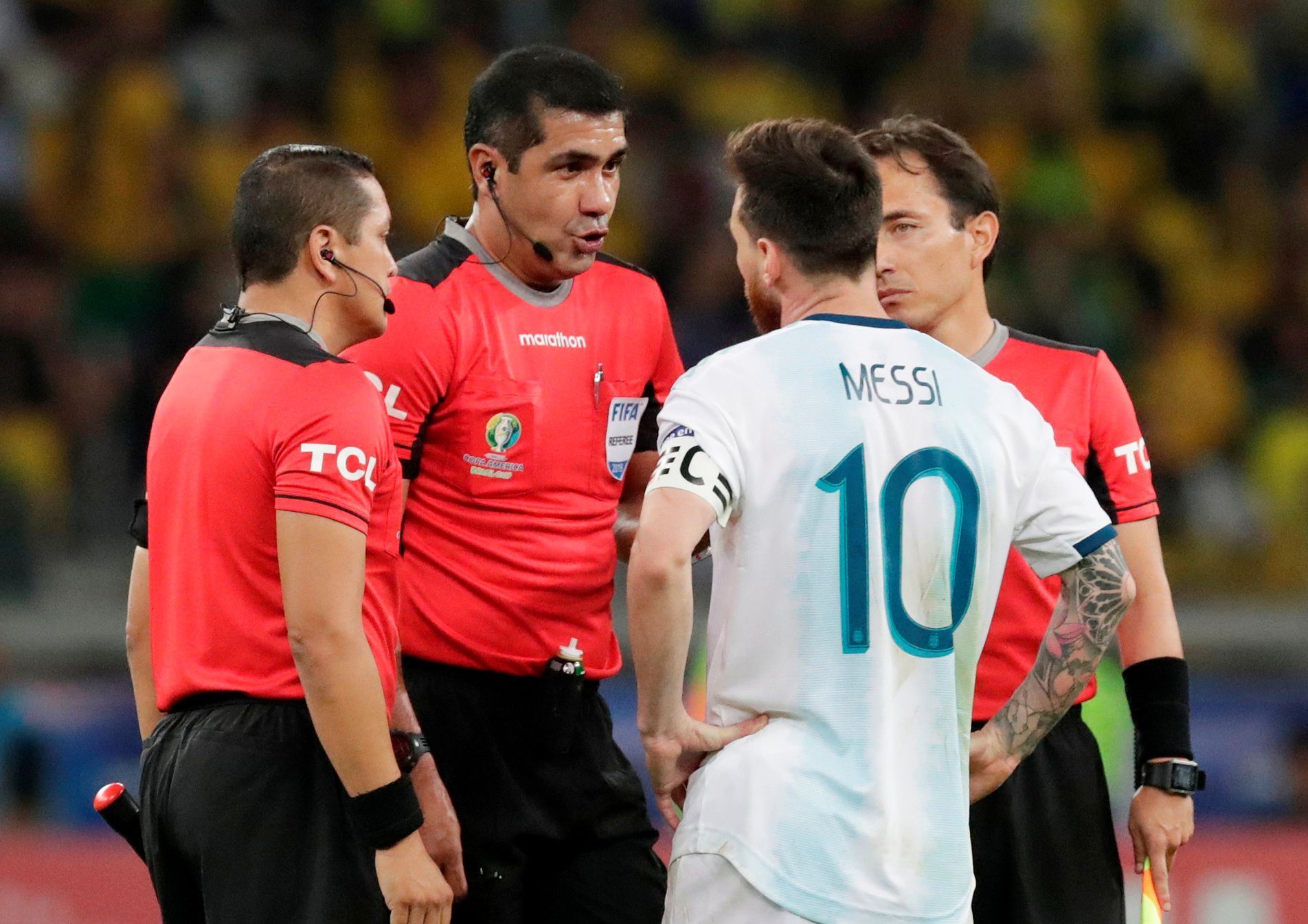 Lionel Messi v semifinále Copa Américy 2019