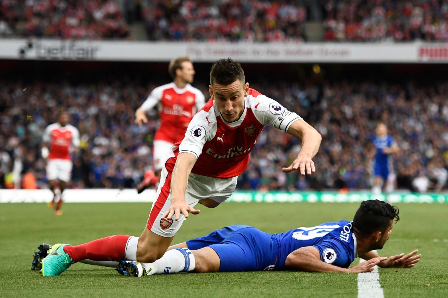PL, Arsenal-Chelsea: Laurent Koscielny - Diego Costa