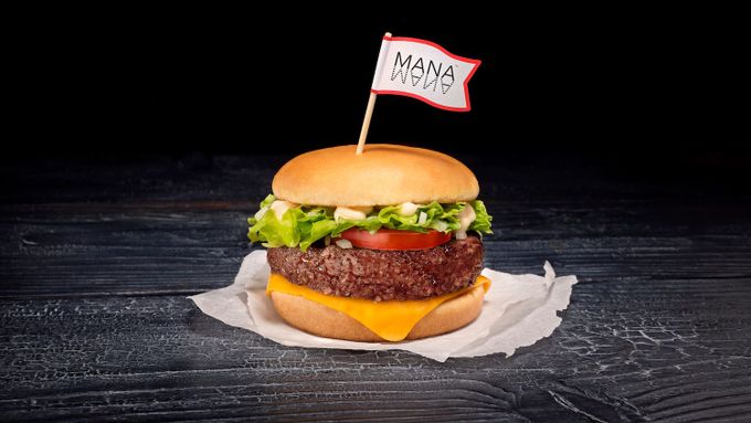 Rostlinný burger Mana.