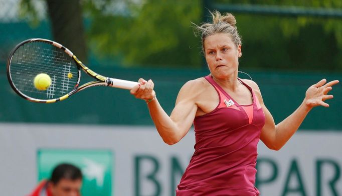 Italka Karin Knappová na tenisovém French Open 2013.