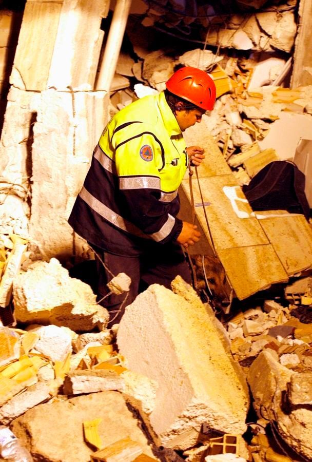 Itálie první den po zemětřesení