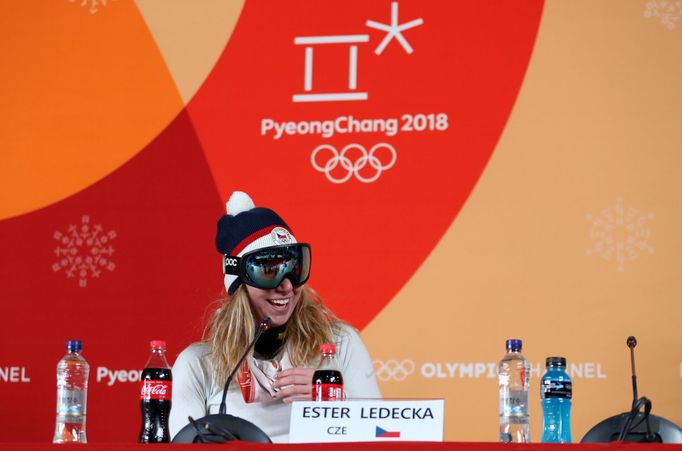 Ester Ledecká po super-G na ZOH 2018