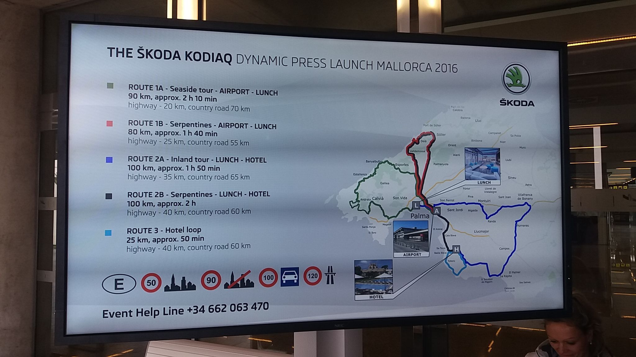 Škoda Kodiaq mapa trasy Mallorca