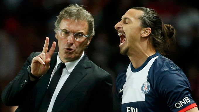 Trenér Laurent Blanc a kanonýr Zlatan Ibrahimović se mohli z titulu radovat ještě před začátkem zápasu s Rennes