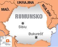 Mapa Rumunsko + město Sibiu