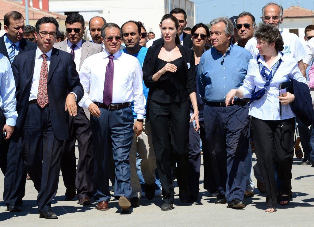 Angelina Jolie v syrském uprchlickém táboře v Turecku