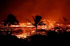 Láva na Havaji zablokovala dálnici, erupce sopky Kilauea už zranila jednoho muže