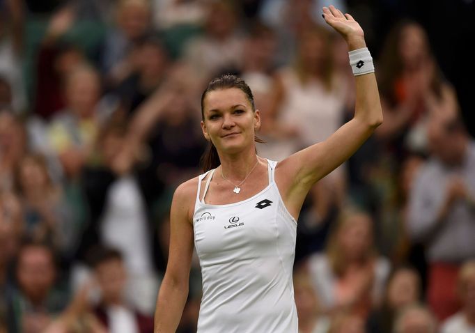 Agnieszka Radwaňská na Wimbledonu 2016