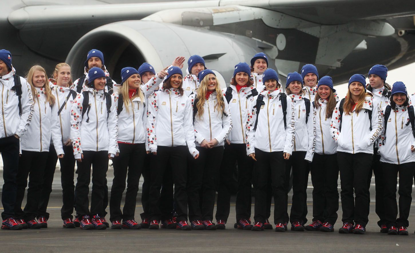 Odlet první části výpravy na Hry v Soči