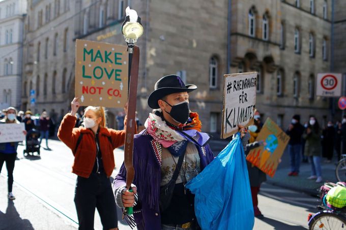 Protest za ochranu klimatu v západoněmeckém Bonnu.