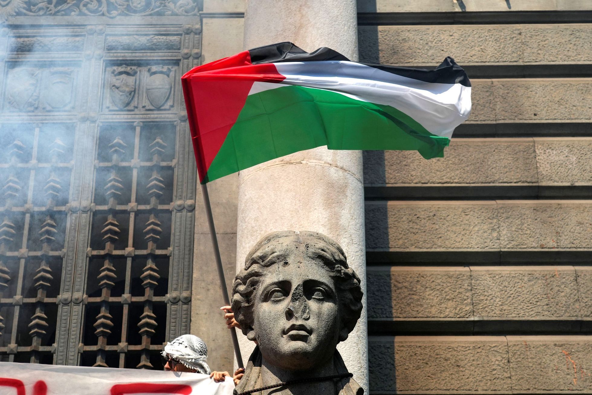 Itálie, Palestina, Gaza, protest, studenti, bojkot, Izrael, dělníci, doprava