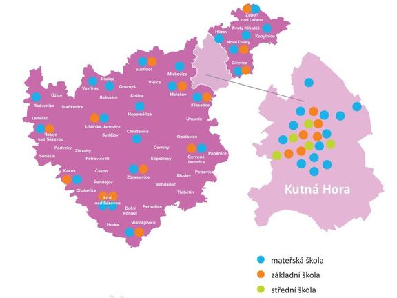 Tady všude na Kutnohorsku využili nabídky Nadačního fondu Eduzměna ke spolupráci