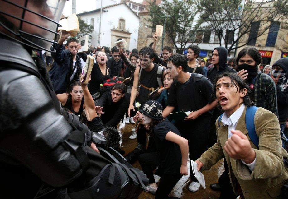 Studentské protesty v Bogotě