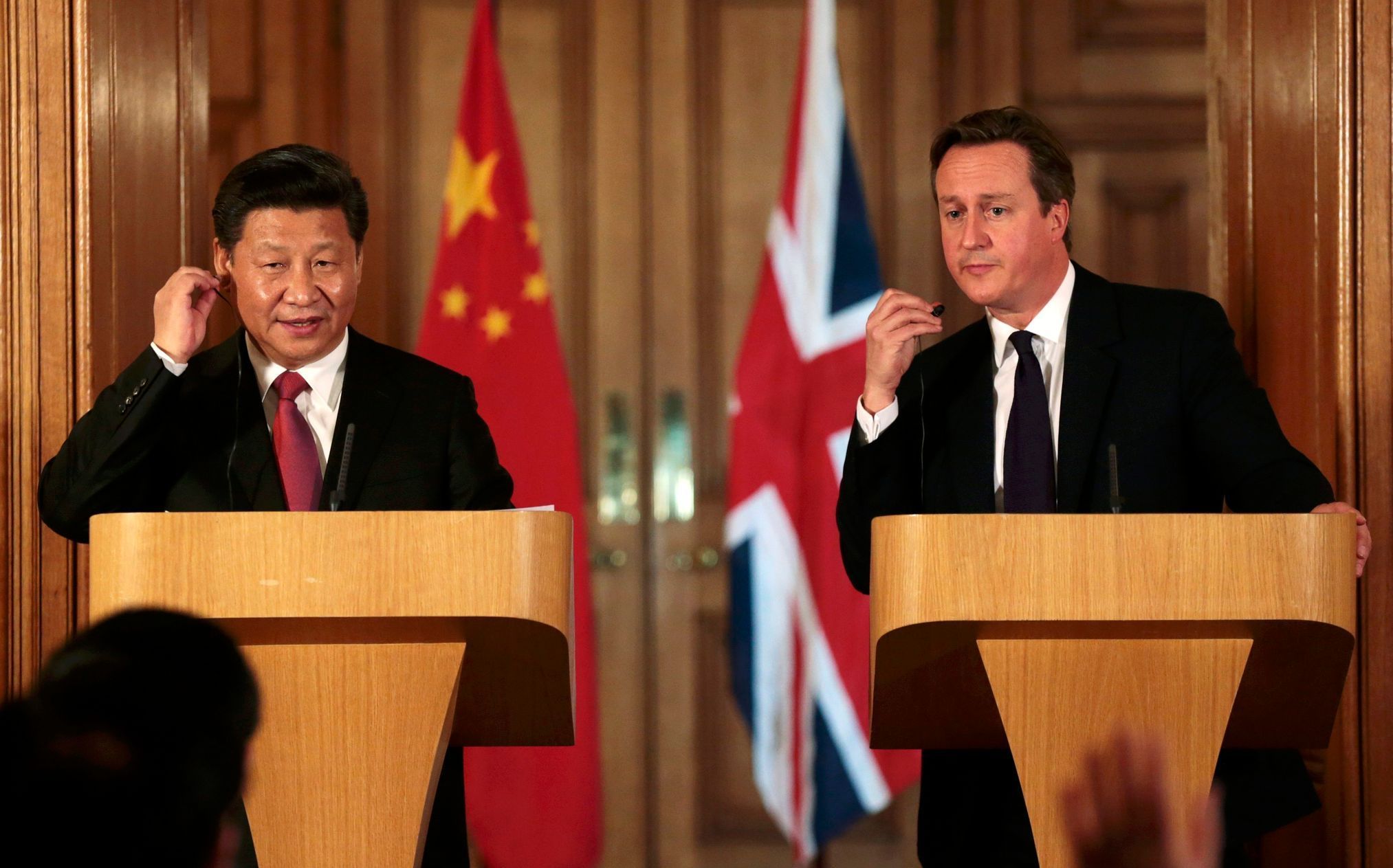 Si Ťin-pching a David Cameron