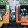 Shořelá tramvaj v Plzni