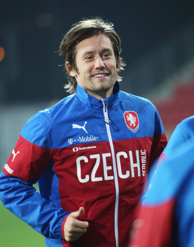 Trénink české reprezentace: Rosický