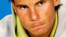 Rafael Nadal při prohraném čtvrtfinále Australian Open s Tomášem Berdychem.