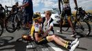 Laurens ten Dam po těžké pádu ve 3. etapě Tour de France 2015