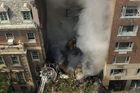 Výbuch plynu složil dům na Manhattanu