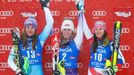 Strachová, Shiffrinová a Holdenerová na stupních vítězů v Kühtai